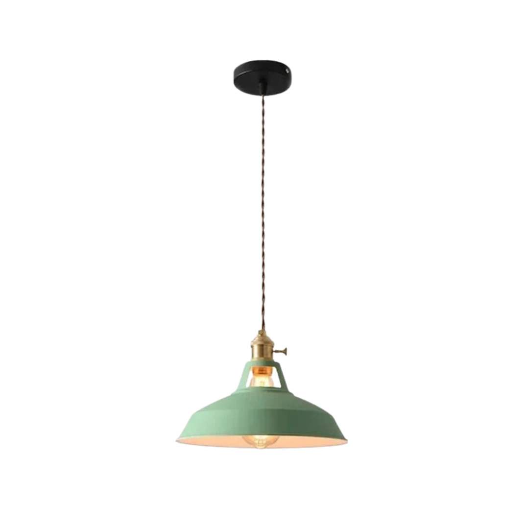 Colorful Industrial Pendant Light Fixture – Adjustable E27 Hanging Light for Kitchen Island and Dining Room