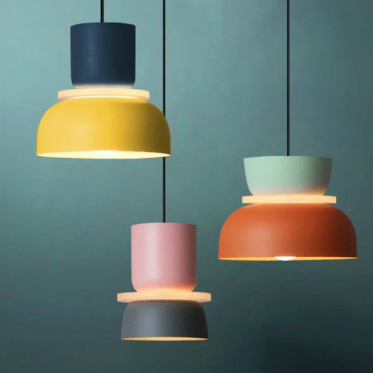 Modern Macaron Pendant Lamp – Stylish LED Hanging Light for Kitchen and Dining Room, Energy-Efficient Acrylic Design